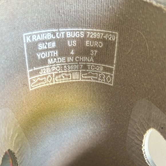 BOGS bug print rain boots youth size 4​ - Picture 6 of 11